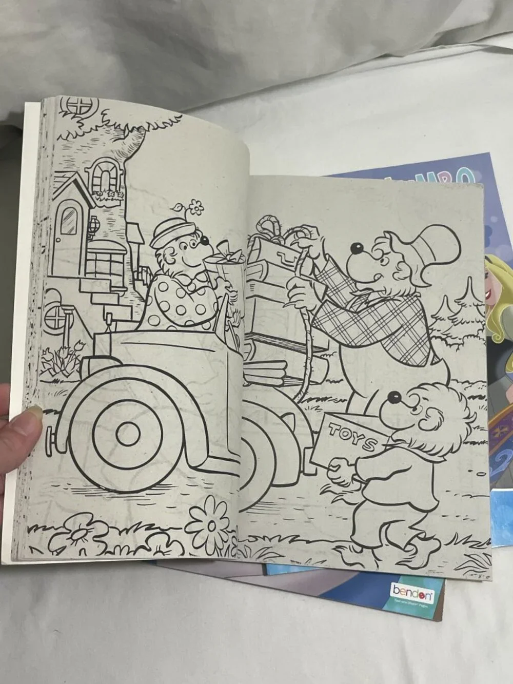 Lot of 3 Kids Coloring Books Disney Princess Jumbo & Berenstain Bears Unused